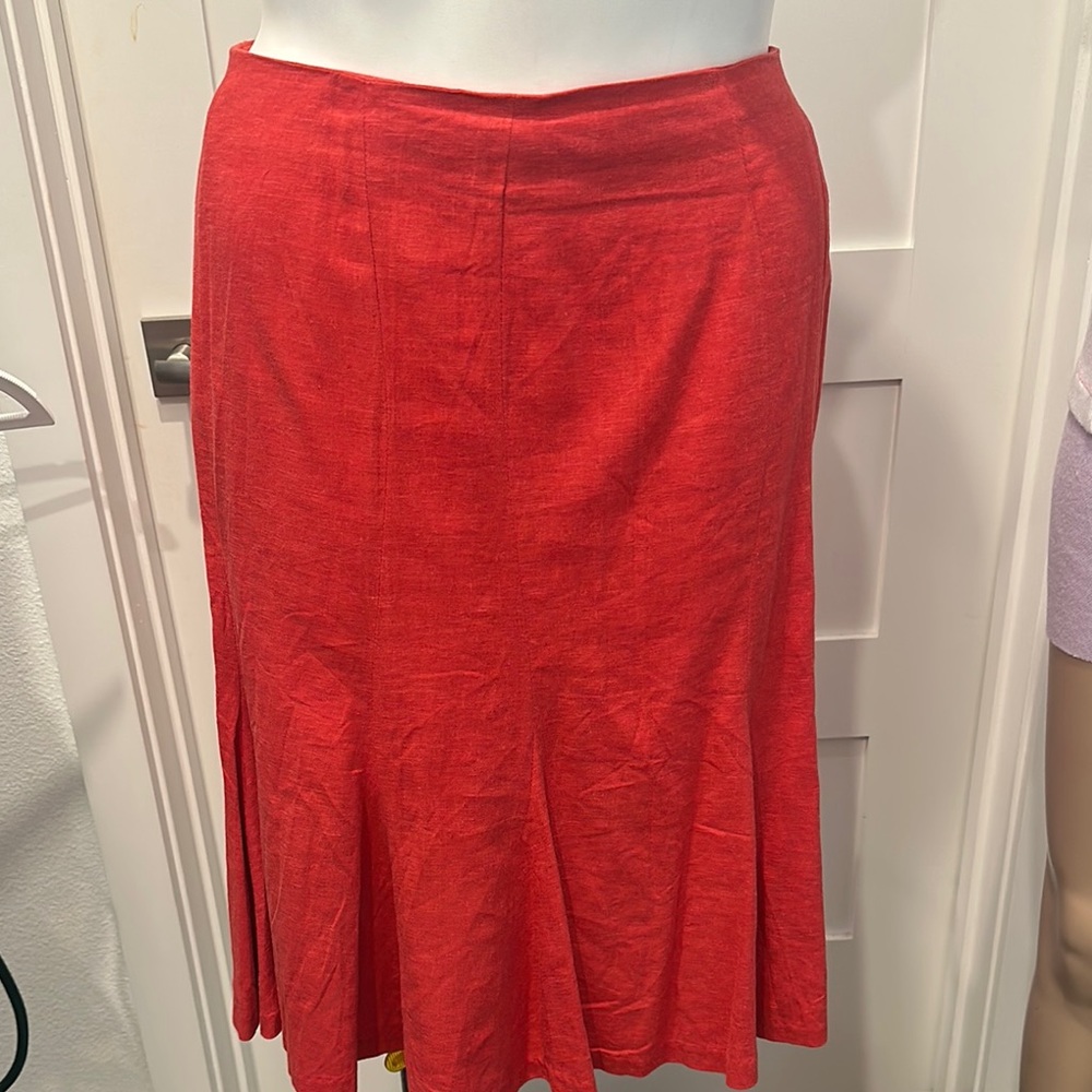 Dalia Collection Redish Midi A-Line Skirt